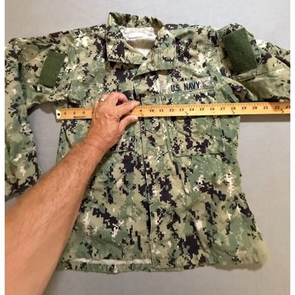 US Navy Seals Type III X Short Jacket Adult S Green Digital Camouflage Button. - Picture 7 of 10
